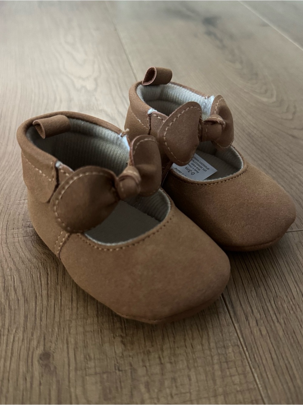 Baby Girls Bow Mary Jane Shoes in Brown